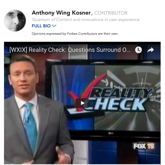 Screenshot of white male newscaster next to a screen with the words Reality Check with a big red checkmark