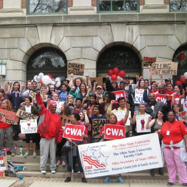 On April 21 students and workers held a rally outside the office of OSU president Michael Drake to demand an end to the university's efforts to privatize its workforce and energy system.
