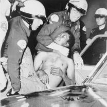 Police strangling a black man at Watts riot