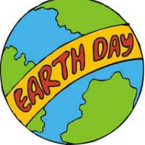 Earth with Earth Day banner