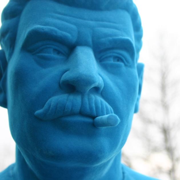 A satirical Bust of Stalin with Cigarette inn mpouth