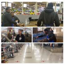 Photos of grocery store workers